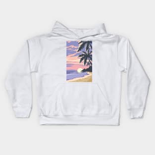 Sunset at the beach Kids Hoodie